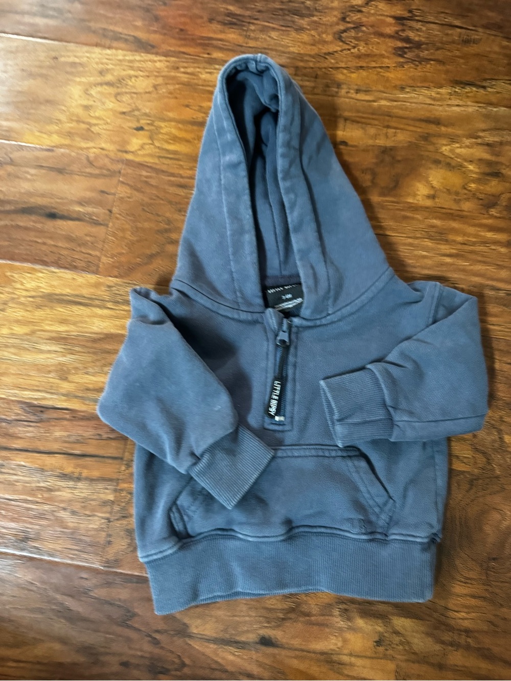 Little Bipsy Slate Blue Half-Zip Hoodie